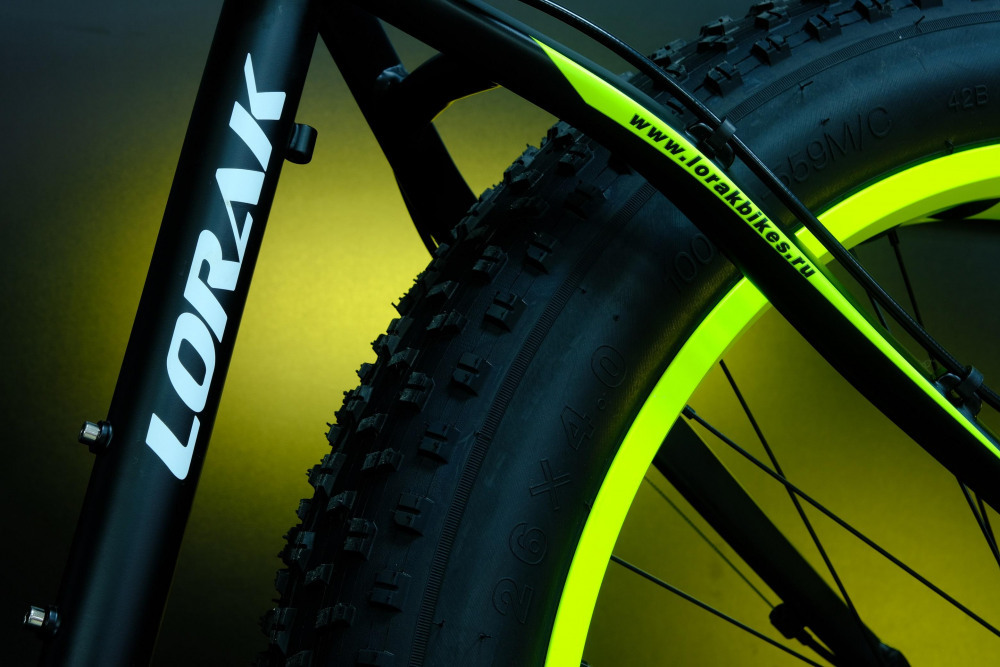 LORAK FAT SE Матовый Чёрный/Жёлтый рама 19 (на рост 171-182)